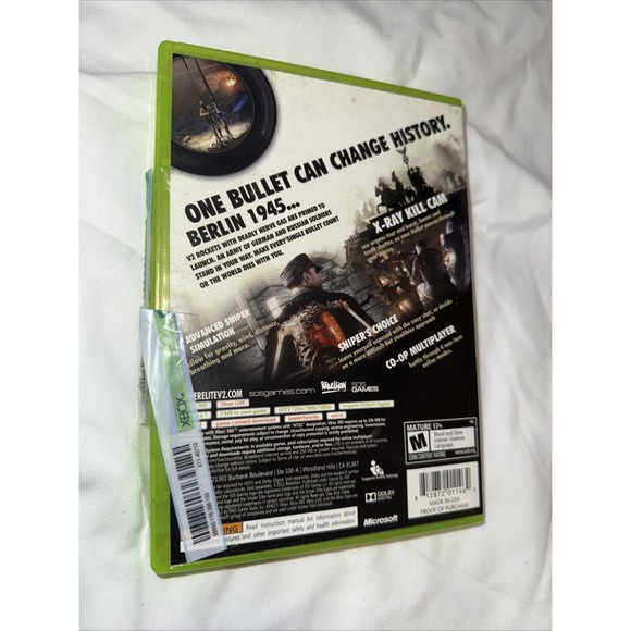 Sniper Elite V2 Microsoft Xbox‎ 360 CIB Tested Nice Ratted M For Mature Action - Picture 2 of 5
